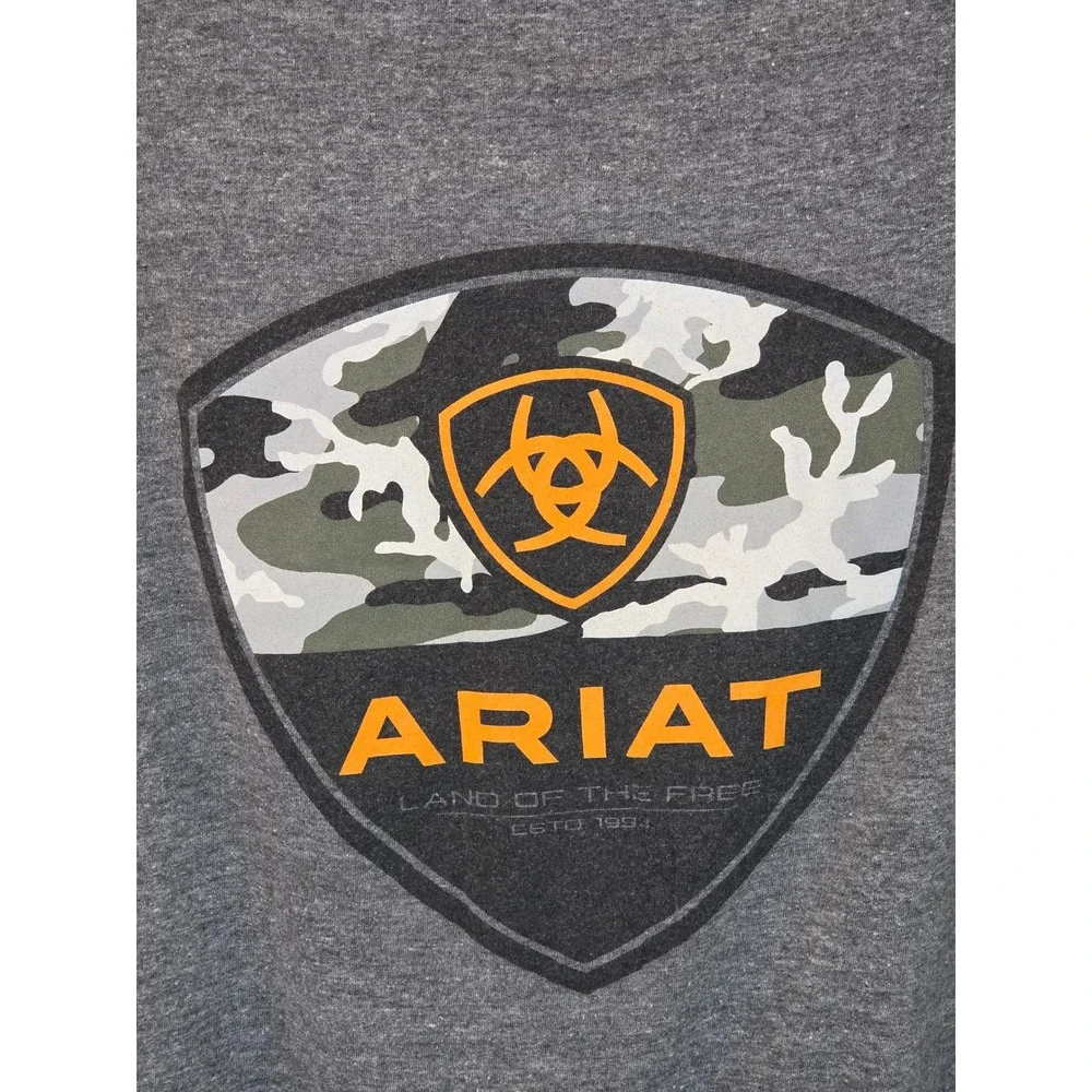 Ariat Lot of 3 Mens XL T Shirts Blue Gray‎ Graphic Short Sleeve Cotton Buckle